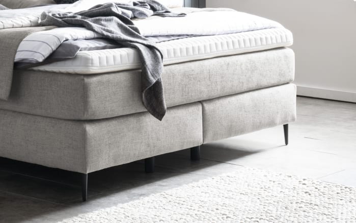 Boxspringbett Barell, Capulet falcon, 180 x 200 cm, Härtegrad 3 und 4, inkl. Premium Topper-03