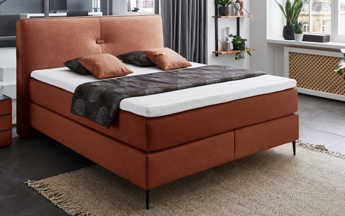 Boxspringbett Luvara BX VZ5, siena, 180 x 200 cm, Härtegrad 2 und Härtegrad 3-01