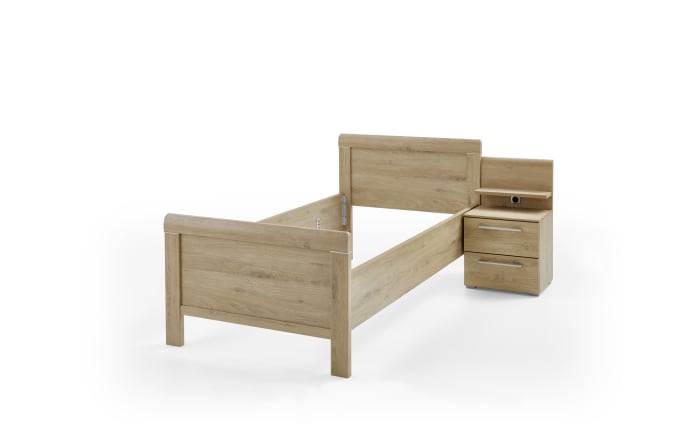 Schlafzimmer Cherie, Wildeiche-Nachbildung, 100 x 200 cm, Schrank 200 x 223 cm-03