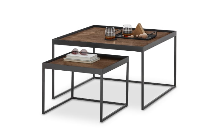 Couchtisch Orlando, Räuchereiche massiv, 80 cm -02