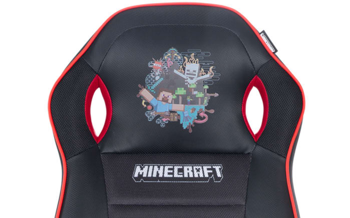 Minecraft Gamingstuhl, schwarz/rot-05