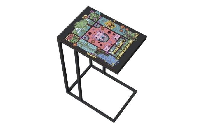 Minecraft Beistelltisch, schwarz, rechteckig-01