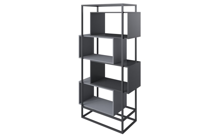Minecraft Bücherregal, schwarz carbon Nachbildung/grau-03