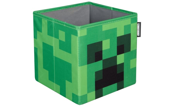 Minecraft Stoffboxen 2er-Set Zauberwürfel und Creeper, braun/grün-02