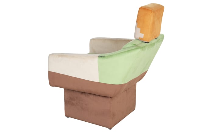 Minecraft Drehsessel Alex, grün/braun/beige-05
