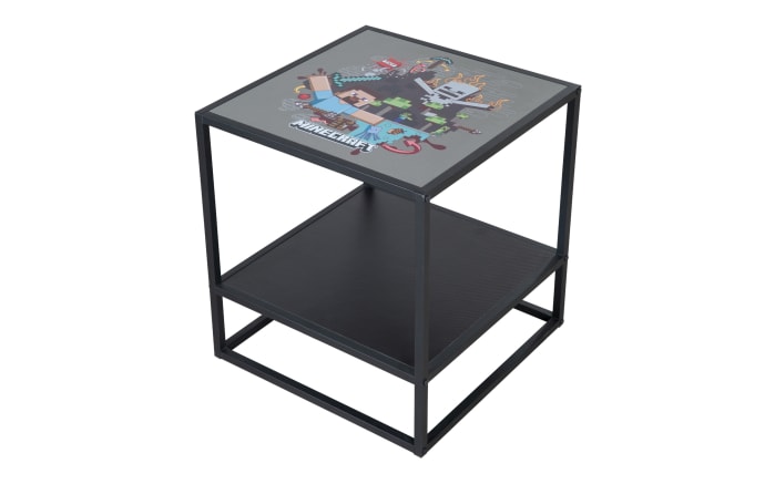 Minecraft Beistelltisch, schwarz, quadratisch-02