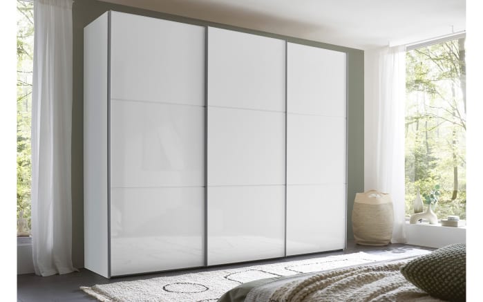 Schwebetürenschrank Lento, weiß, inkl. Schließdämpfer