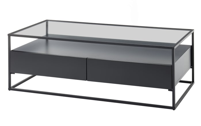 Couchtisch Evora, schwarz, inkl. Schubkästen-02