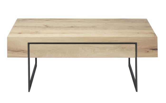 Couchtisch Birmingham, Asteiche furniert/schwarz, inkl. Schubkasten-03