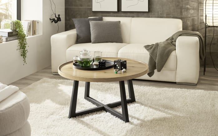 Couchtisch Casoria, Eiche massiv/Eiche furniert-01