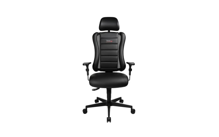 Bürostuhl Sitness RS PRO 2020, schwarz, Nähte rot-02