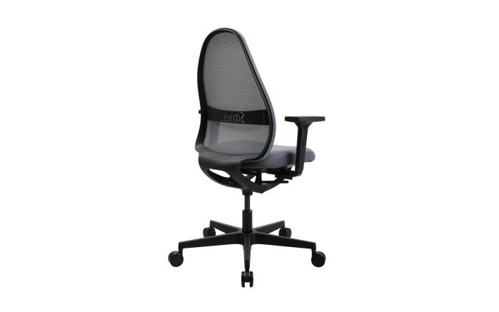 Bürostuhl Sitness Art, Bezug grau, Kunststofffußkreuz schwarz-03