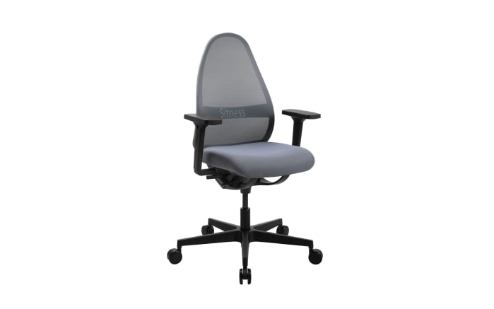 Bürostuhl Sitness Art, Bezug grau, Kunststofffußkreuz schwarz-01