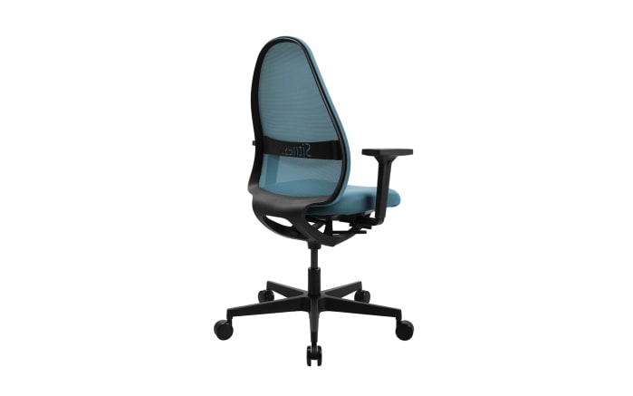 Bürostuhl Sitness Airwork, Bezug blau, Kunststofffußkreuz schwarz-03
