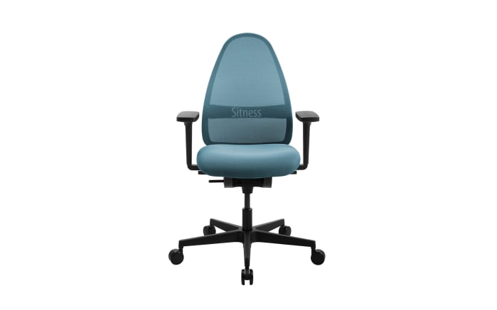 Bürostuhl Sitness Airwork, Bezug blau, Kunststofffußkreuz schwarz-05