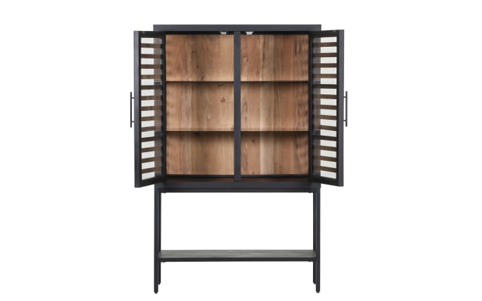 Vitrine Showcase, Akazie/schwarz, inkl. LED-Beleuchtung-06