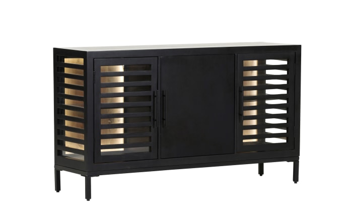 Sideboard  Showcase, Akazie/schwarz, inkl. LED-Beleuchtung-01
