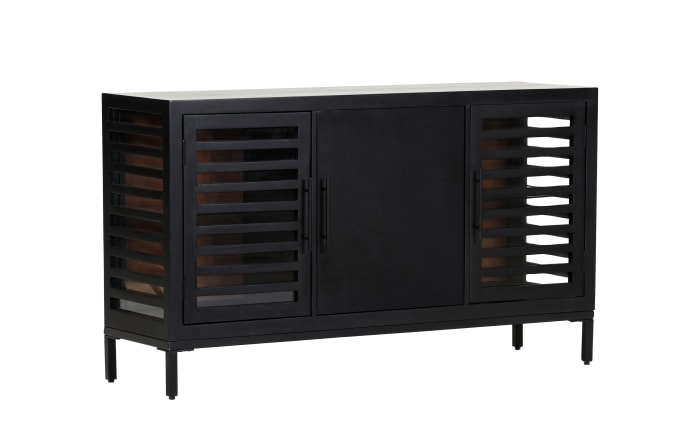 Sideboard  Showcase, Akazie/schwarz, inkl. LED-Beleuchtung-02