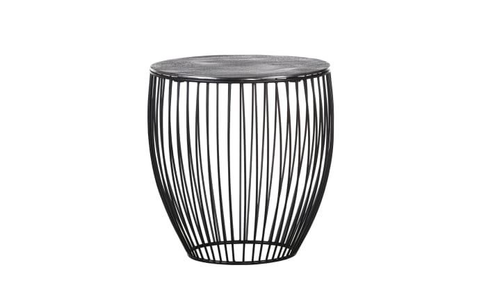 Beistelltisch Coffee, Aluminium/schwarz
