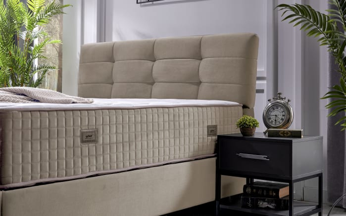 Polsterbett Naomi, beige, 180 x 200 cm, inkl. Bettkasten-02