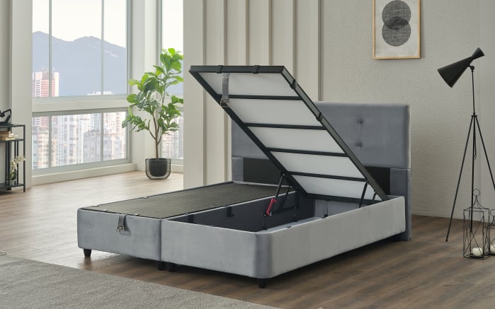 Polsterbett Almila, grau, 180 x 200 cm-08