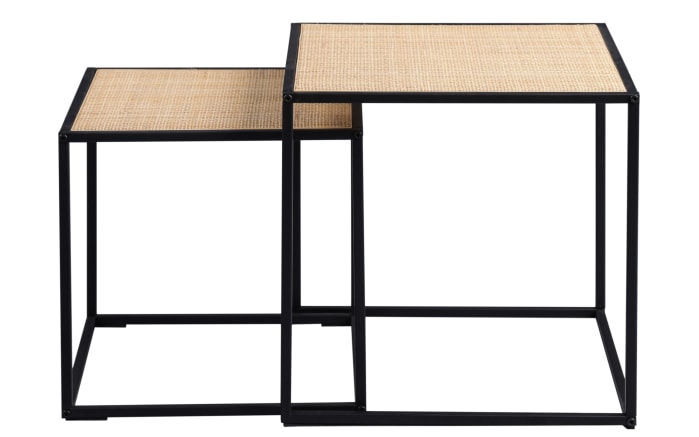 2-Satztisch Luke in Rattan, mit Metallgestell-03