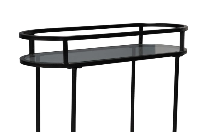 Servierwagen Jason 5, schwarz/Mangoholz massiv-05