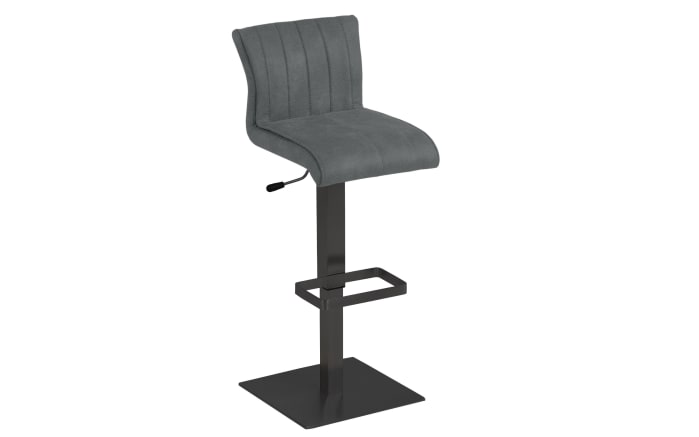 Barhocker Moka, Mikrofaser dunkelgrau, inkl. Höhenverstellung-01