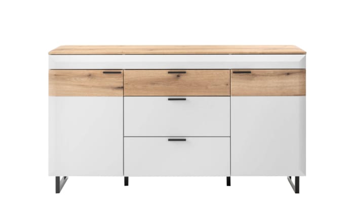 Sideboard Torano, lightgrey supermatt, Coast Evoke Eiche Nachbildung-01