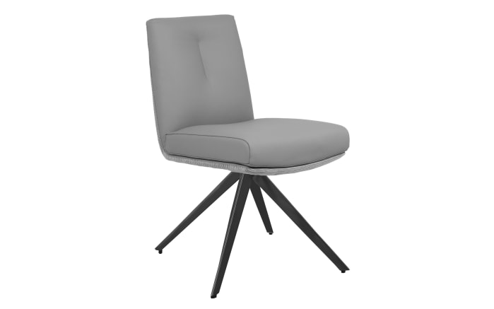 Stuhl Folara, Leder/Cord, grau-01