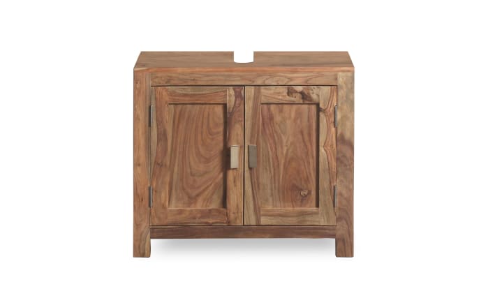 Waschbeckenunterschrank Yoga, massives Shishamholz -01