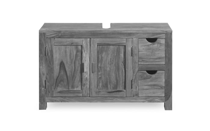 Waschbeckenunterschrank Yoga, massives Shishamholz -01