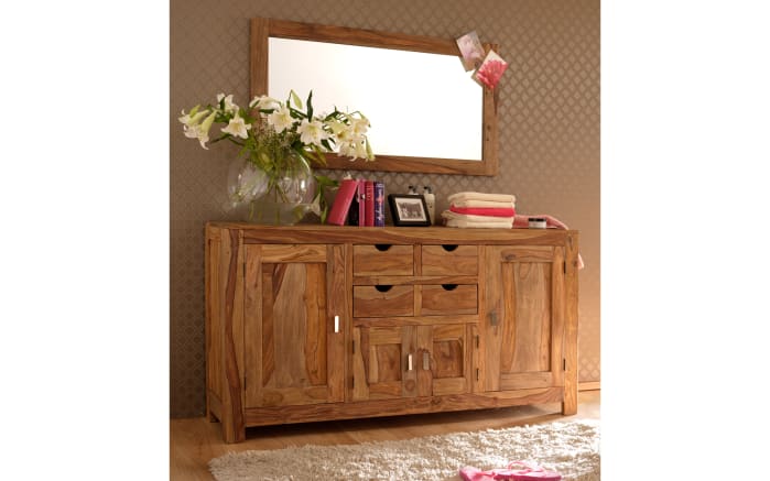 Kommode Yoga, massives Shishamholz -02