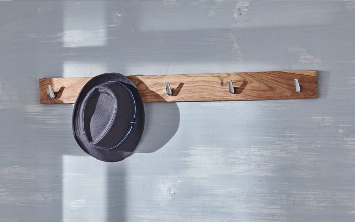 Garderobenleiste Yoga, massives Shishamholz -01