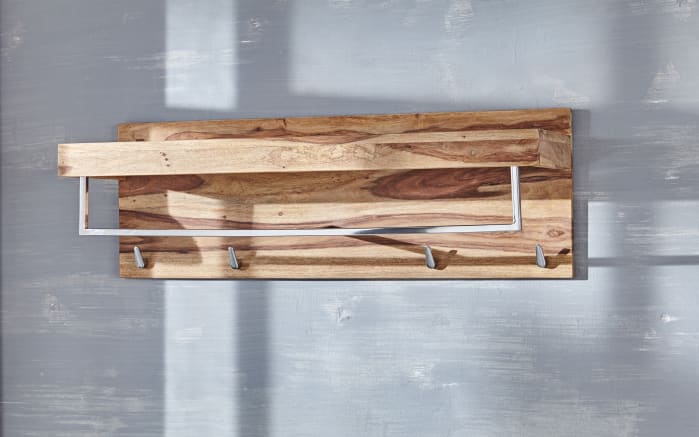 Garderobe Yoga, massives Shishamholz -01