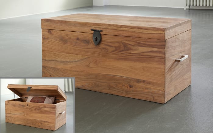 Truhe Yoga, massives Shishamholz -02