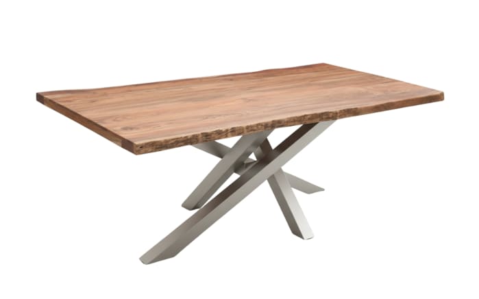 Esstisch Mesa verde, Akazie/silberfarbig-03