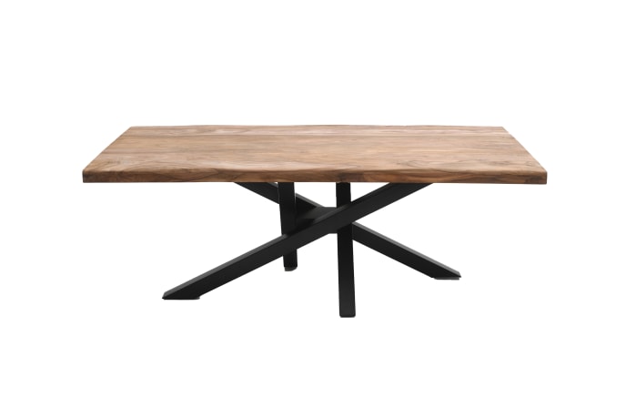 Esstisch Mesa verde, Shisham/silberfarbig