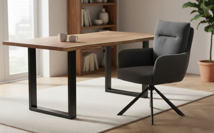 Esstisch Mesa verde, Akazie/schwarz-02