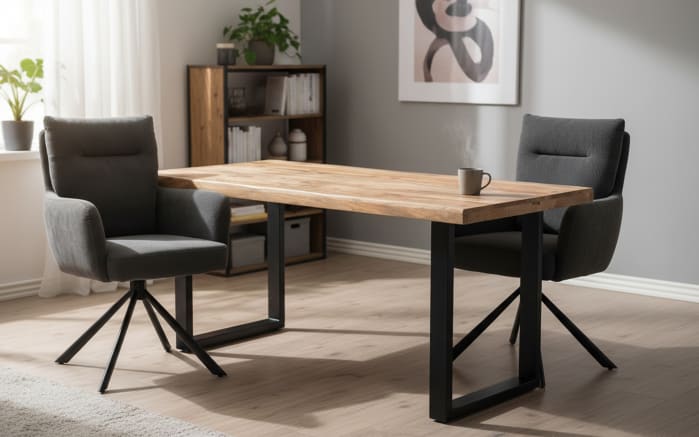 Esstisch Mesa verde, Eiche/schwarz-02