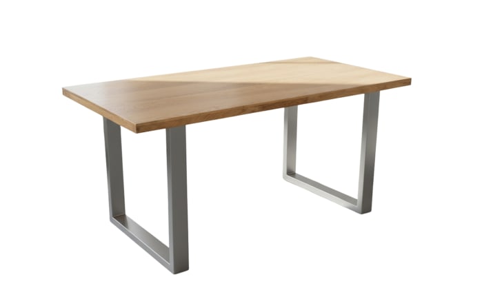 Esstisch Mesa verde, Eiche/silberfarbig