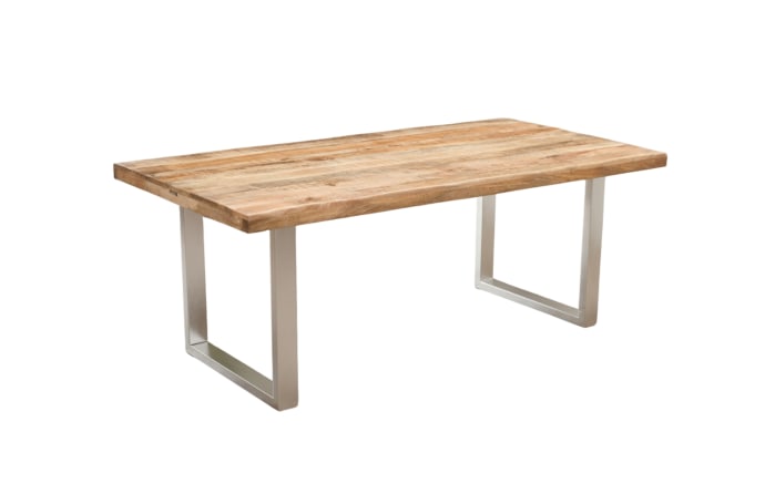 Esstisch Mesa verde, Mango/silberfarbig