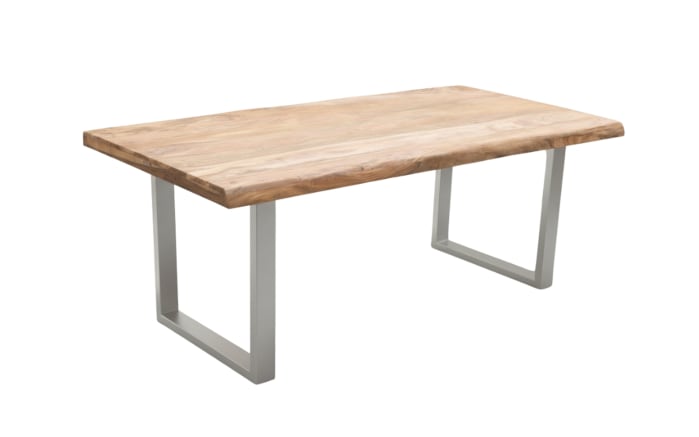 Esstisch Mesa verde, Shisham/silberfarbig