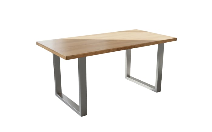 Esstisch Mesa verde, Eiche/silberfarbig