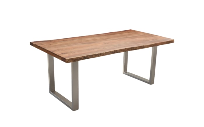 Esstisch Mesa verde, Akazie/silberfarbig