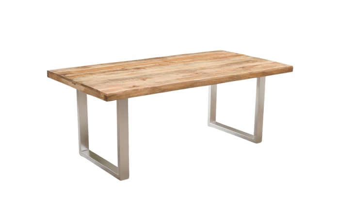 Esstisch Mesa verde, Mangoholz/silberfarbig