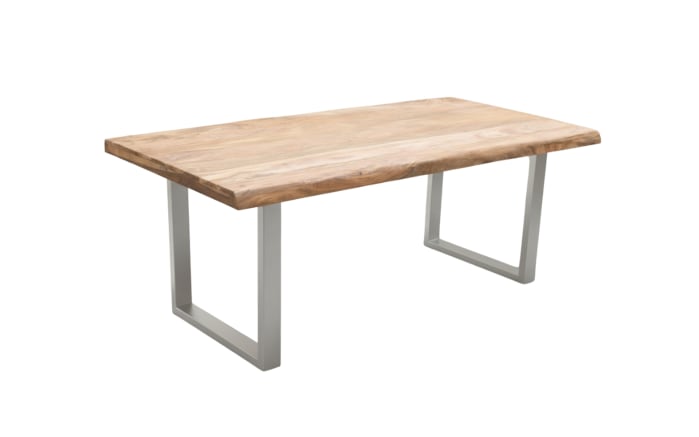 Esstisch Mesa verde, Shisham/silberfarbig