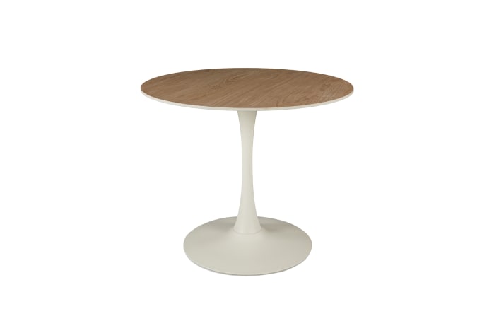 Tisch Ava 90 T, creme/Holz-Nachbildung