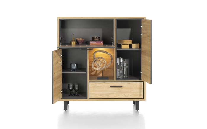 Highboard Ostrava, Eiche natural vintage, inkl. LED-Beleuchtung-02