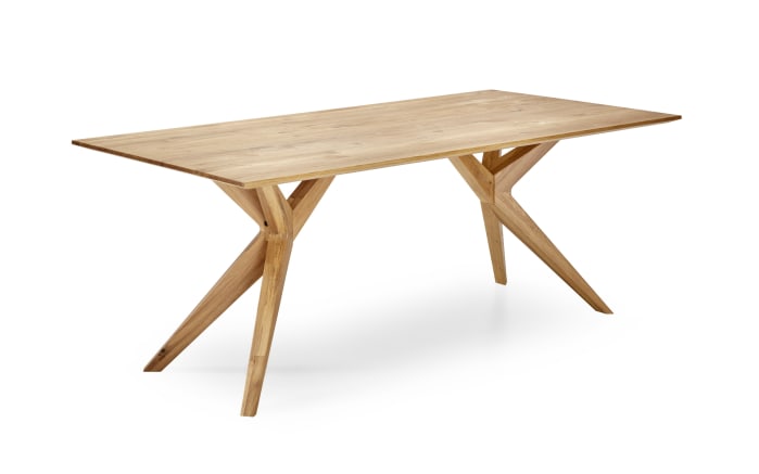 Design-Tisch Modella, Wildeiche massiv-01